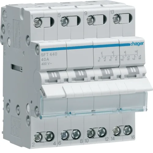 Grupna preklopka, I-0-II, 4-pol, 40A 4M