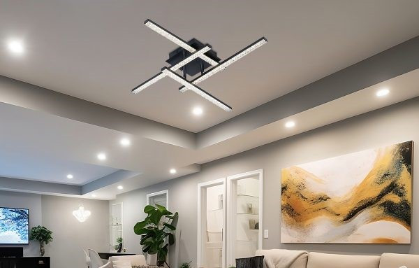 Luster LED E-light Santos EL-165A-04 crni