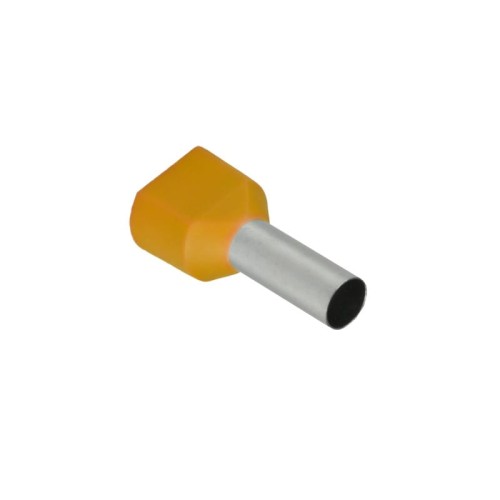 Dvostruko izolovana bakarna hilzna 4 mm2, 12 mm, žuta, set 10 kom