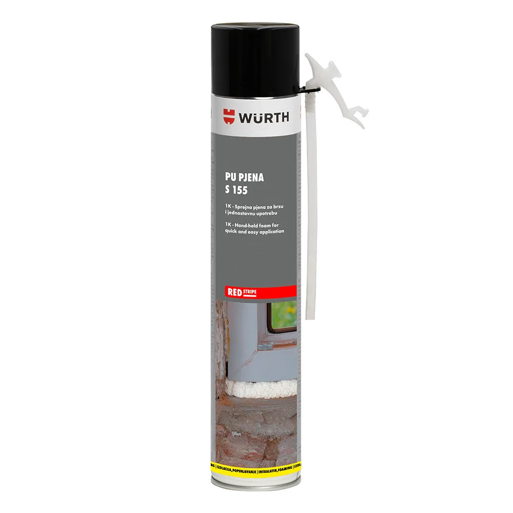 1K- Sprejna PU pjena, S155 REDSTRIPE, 750 ml