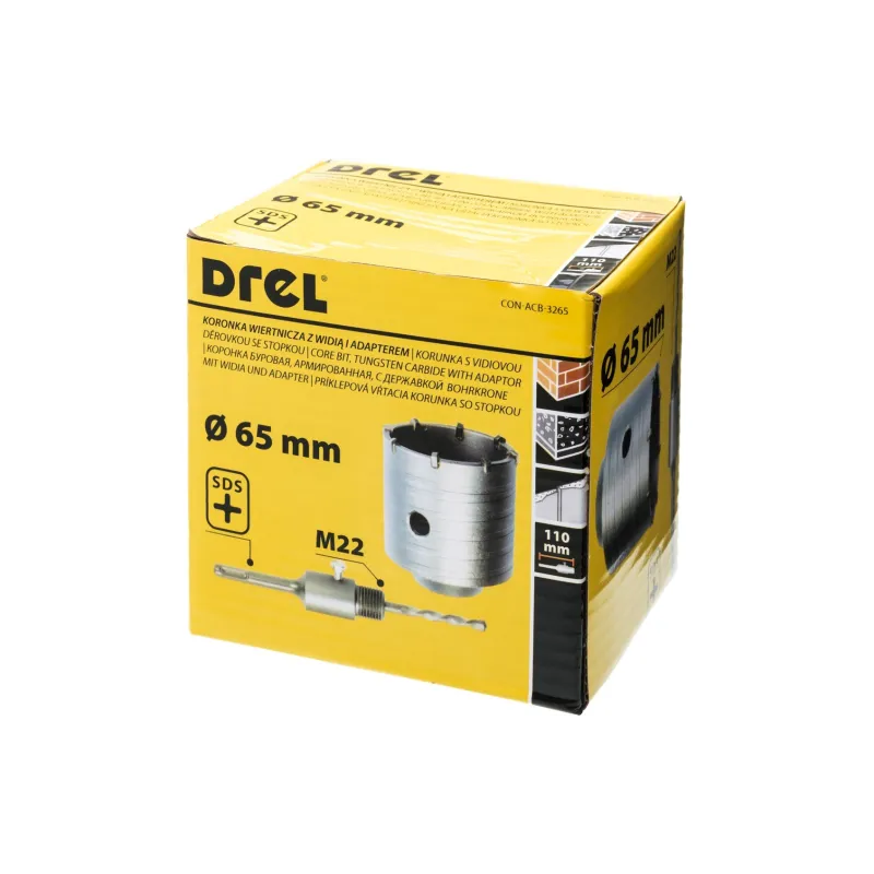 Bitna kruna volfram karbid SDS-plus adapter 65mm