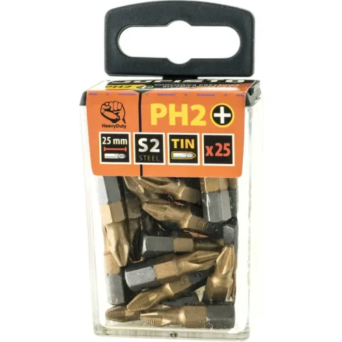 BITOVI ZA VIJKE S KRIŽNOM GLAVOM: PH2 X 25 MM; 25KOM, LIM 10/1