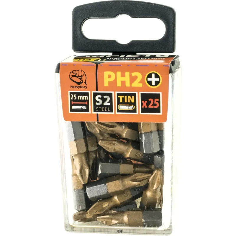 Bitovi za vijke PH2 x 25mm, set od 25 kom, TiN premaz