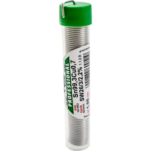 ŽICA ZA LEMLJENJE BEZ OLOVA SN99,3CU0,7; TOK SW26; 1,0 MM; 14GR; BOČICA
