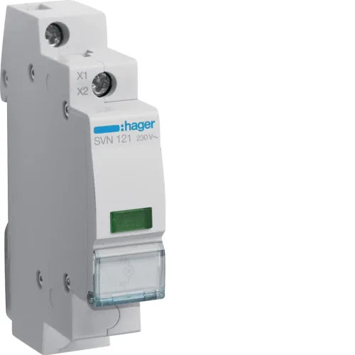 LED signalizator, zelena, 230VAC