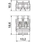 UTIČNA KLEMA 4MM OB 61 HSK42 2POL/ OB-2054422 100/1