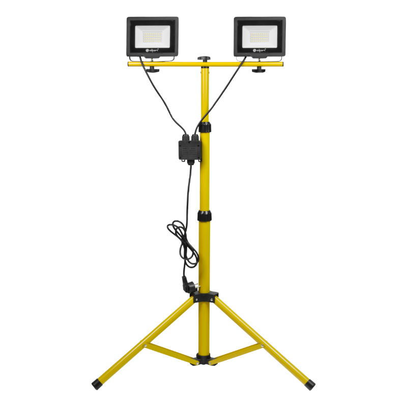 LED reflektor na stativu 2x50W, 2x5000lm, 4100K, visina 150cm