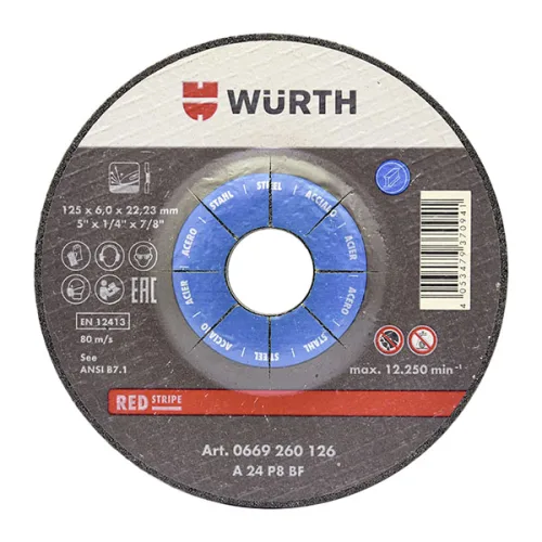Brusna ploča za čelik Red Stripe, D115X6,0 mm