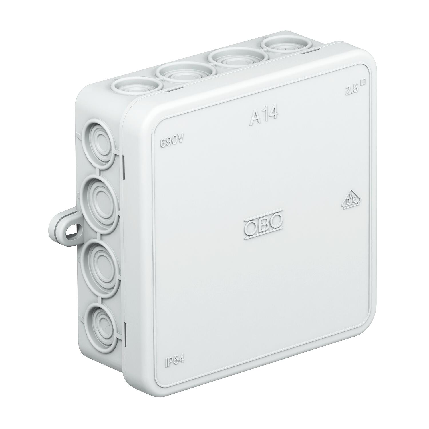 Razvodna kutija A14 100x100x38 IP55 svijetlo siva