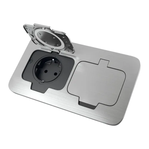 Commel Hermetička utičnica aluminijska s ugradbenom kutijom, dvostruka, IP54