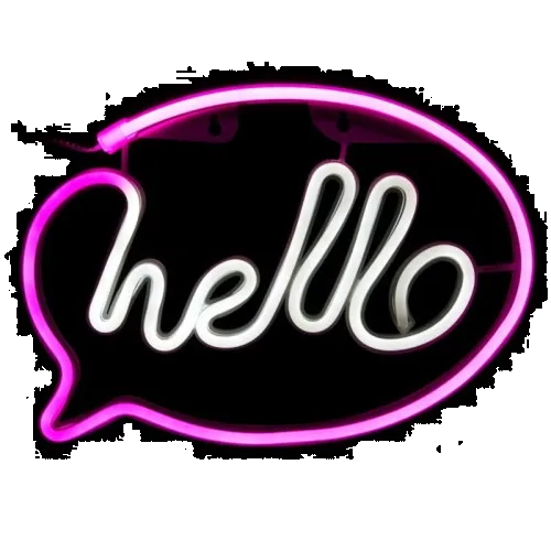 LED neon "hello", 30 x 21 cm
