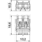 Univerzalna utična klema 4mm s 2 priključna mjesta OB-2054422
