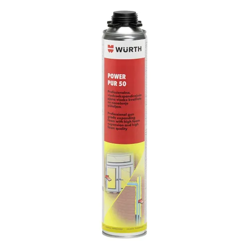 1K- Pištoljska PU pjena, POWER PUR 50, 750ml