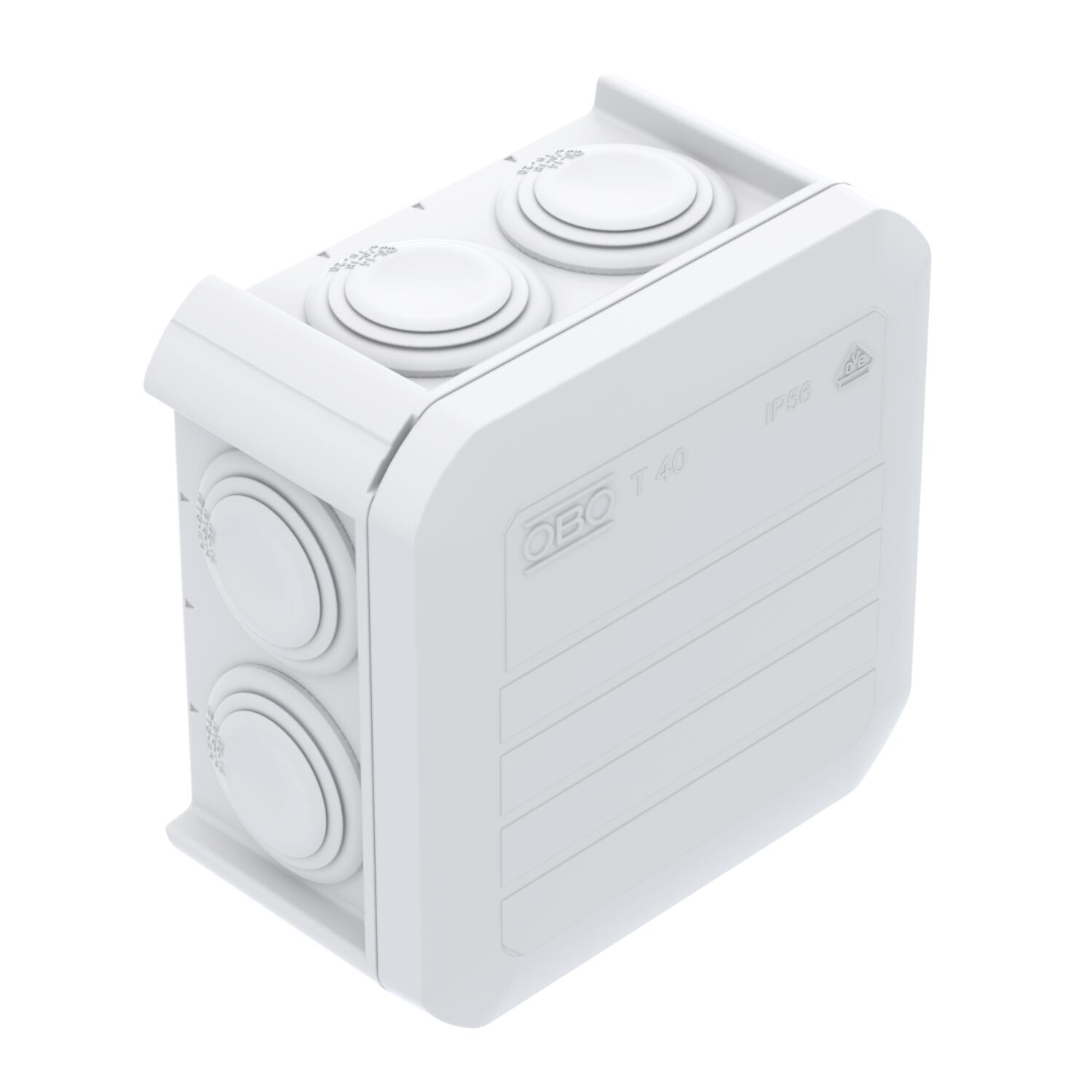Razvodna kutija T 40 bijela IP56 RAL 9010 90x90x52