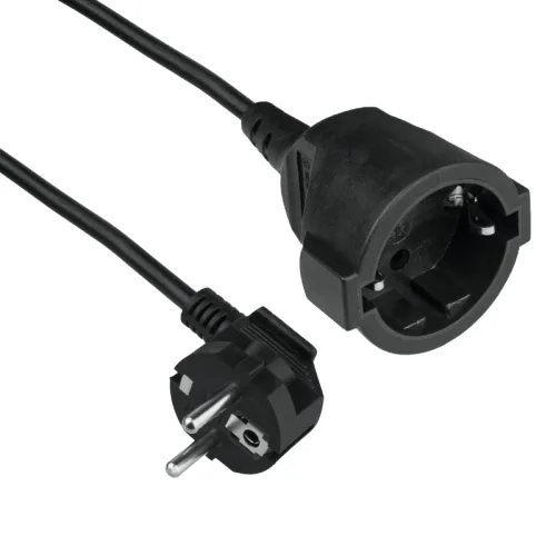 Produžni kabl Schuko, 1 utičnica, 3G1.5, crni, 1,5 m