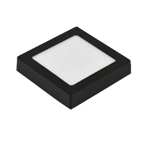 LED panel E-light 6W kvadratni nadgradni 4000K crni