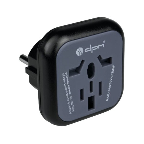Univerzalni putni adapter Evropa, crni