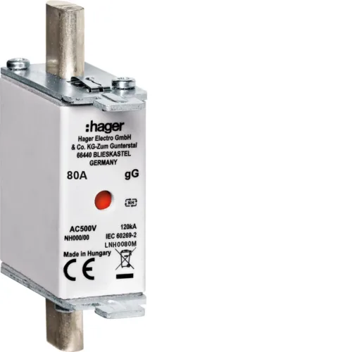 Topljivi uložak NH000, gG, 80A, 500V ind